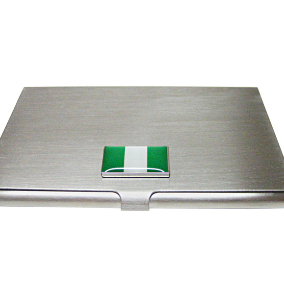 Nigeria Flag Pendant Business Card Holder